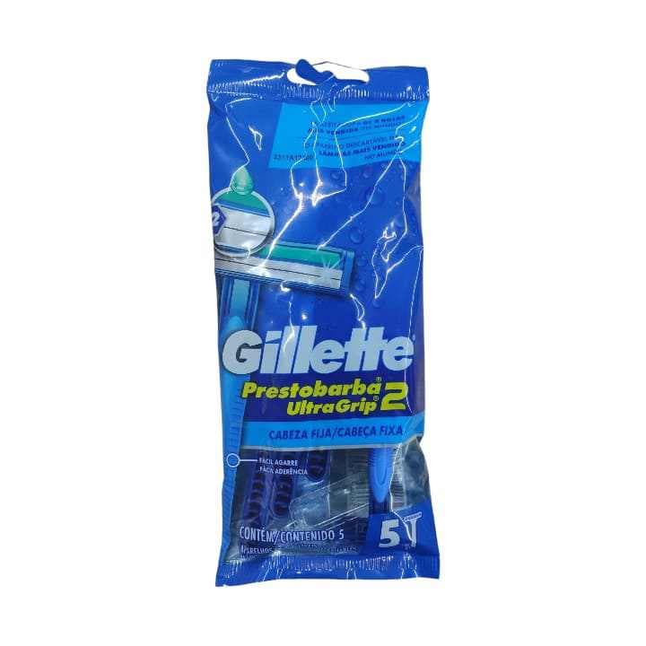 GILLETTE BOLSA DE AFEITADORA 2 HOJILLAS X5und