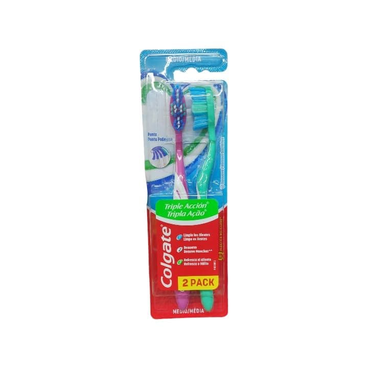 COLGATE CEPILLO MEDIO PACK 2und