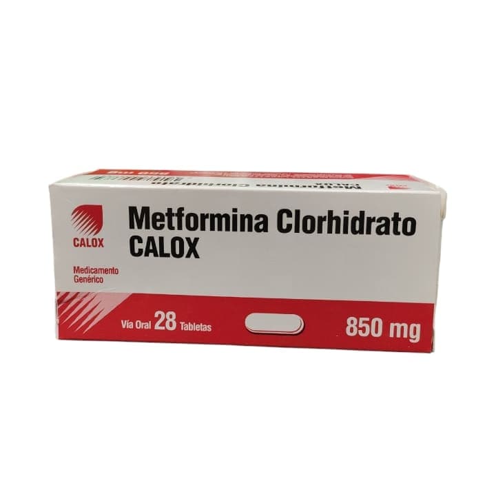 METFORMINA 28tabX850mg CALOX CLORHIDRATO - 1