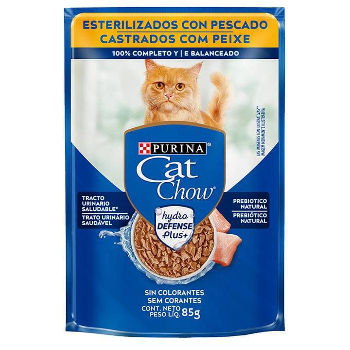 CAT CHOW ESTERILIZADOS PESCADO 85g - 1