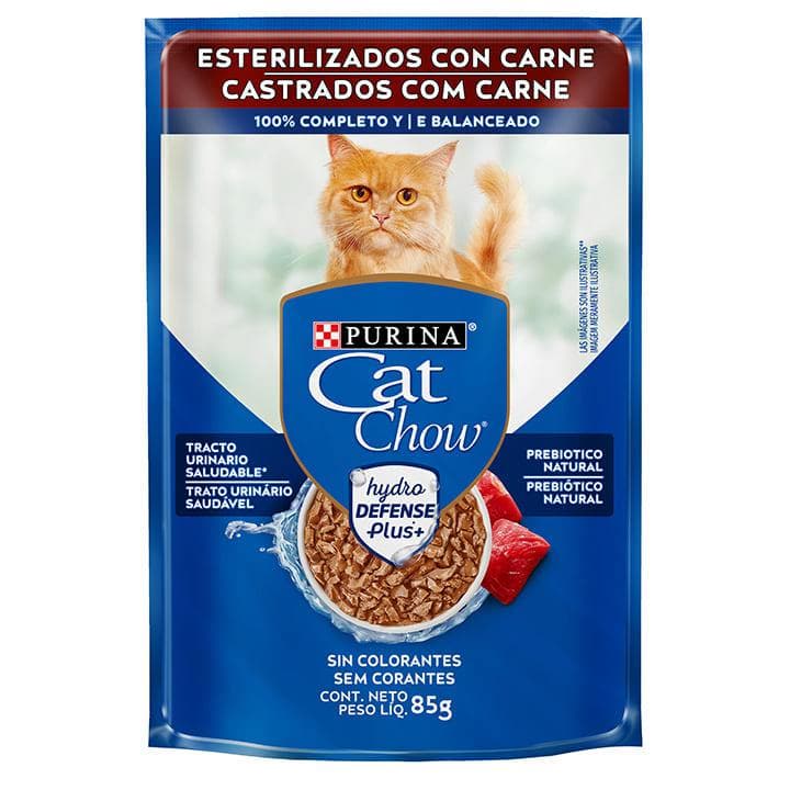 CAT CHOW ESTERILIZADO CARNE 85g - 1