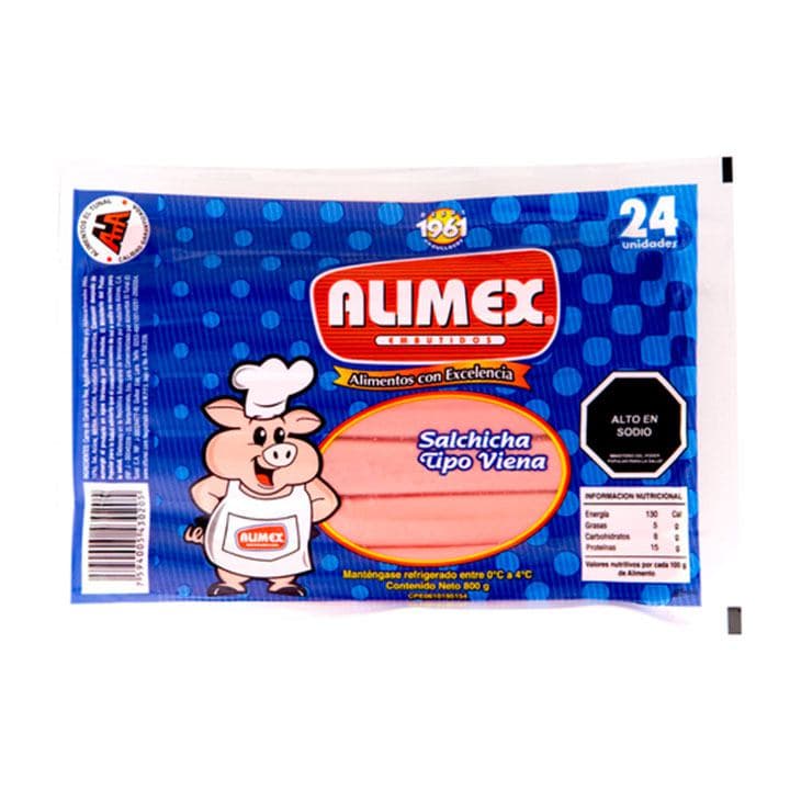 ALIMEX SALCHICHA VIENA 800g - 1