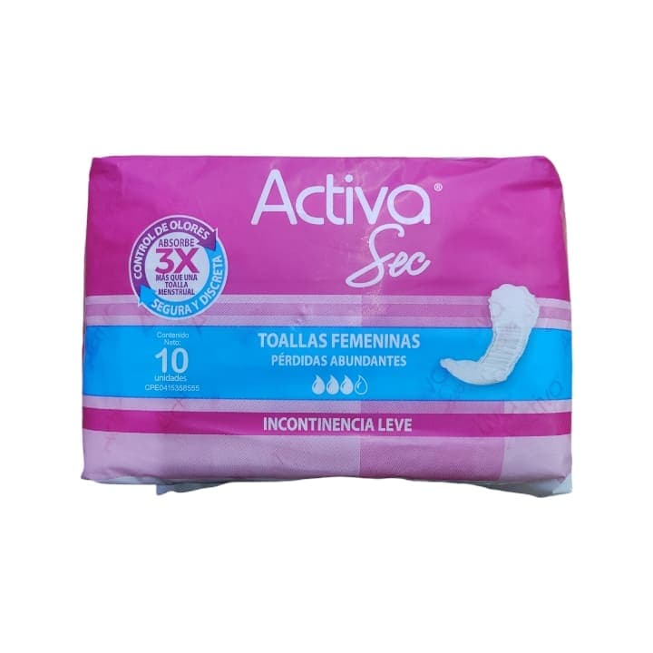 ACTIVA SEC TOALLA PERDIDA ABUNDANTE 10und - 1
