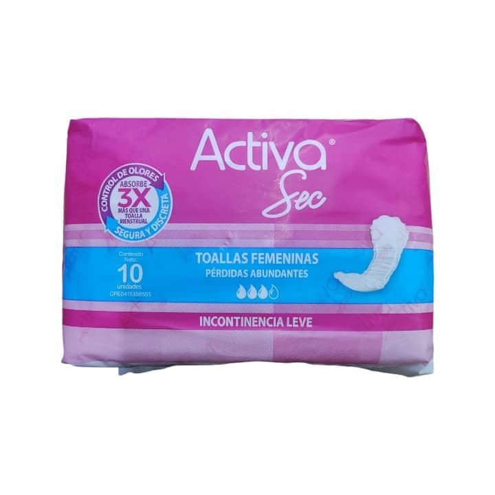 ACTIVA SEC TOALLA PERDIDA ABUNDANTE 10und