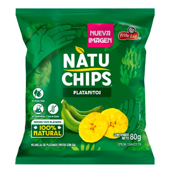 NATUCHIPS PLATANITO NATURAL 80g - 1