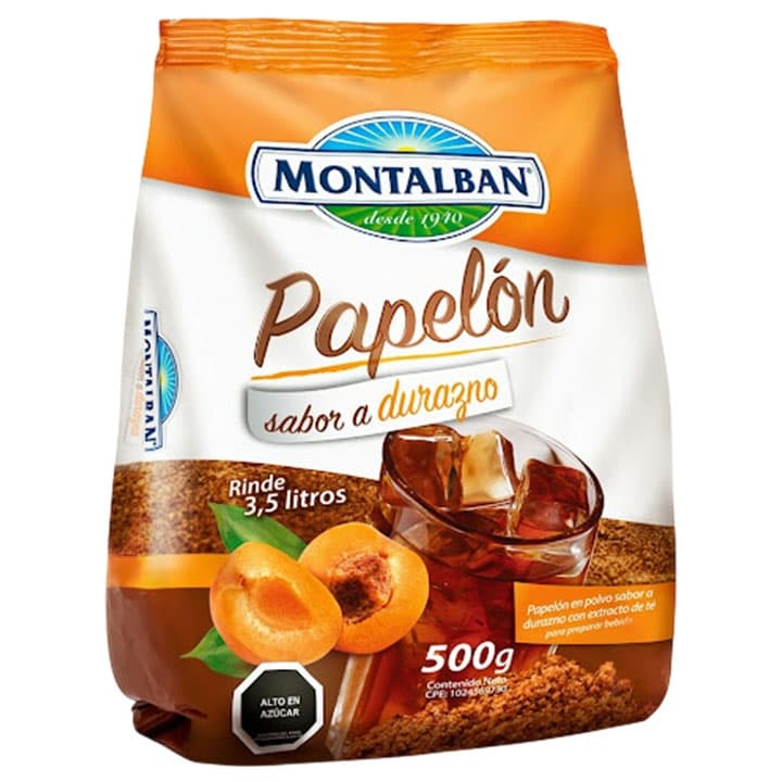 MONTALBAN PAPELON SABOR A DURAZNO 500g